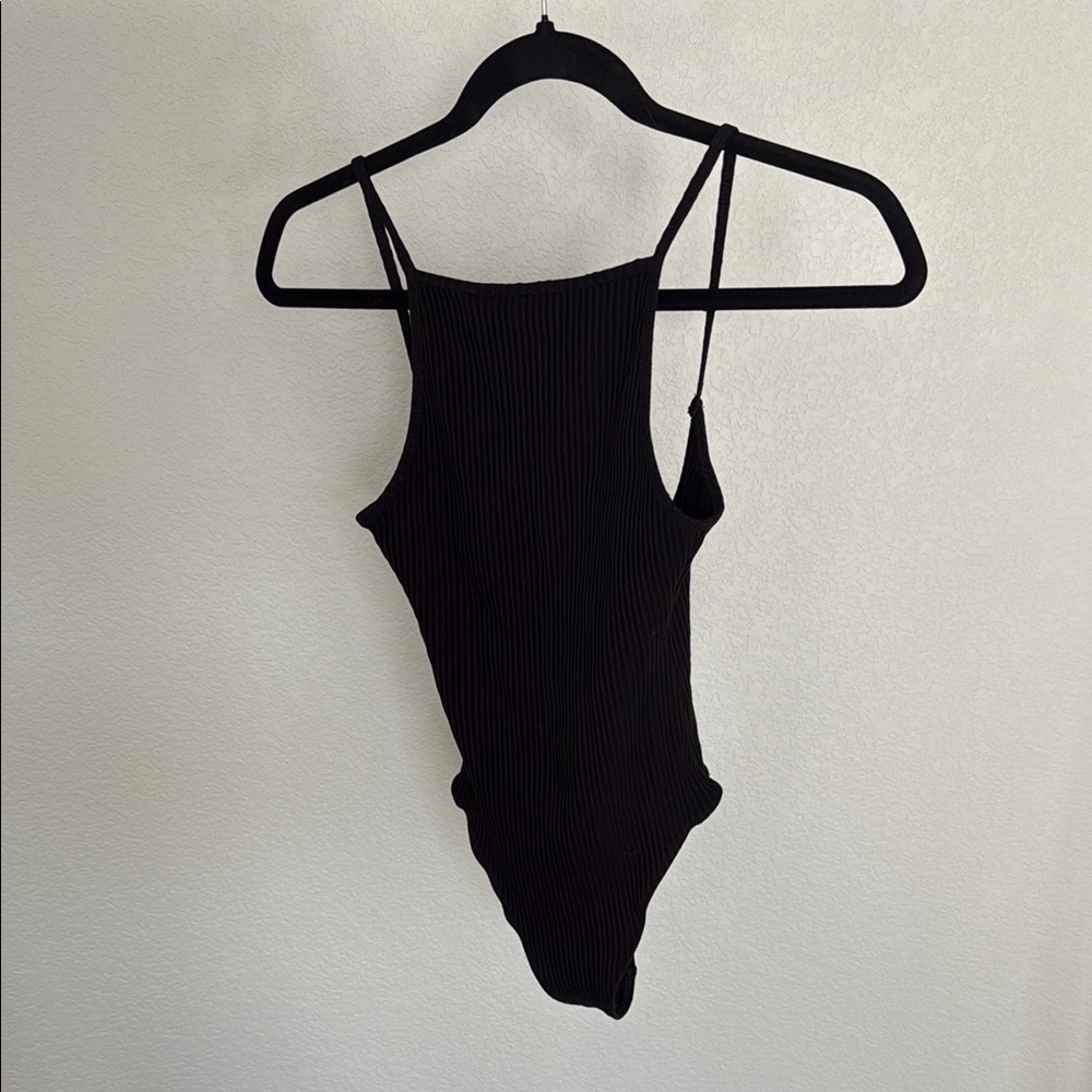 Wilfred Black Ribbed Bodysuit